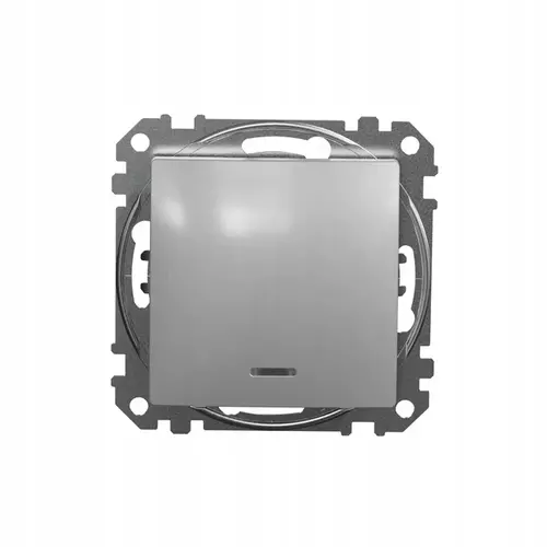 Przycisk z podświetleniem srebrny IP20 Sedna Design Schneider SDD113111L 2