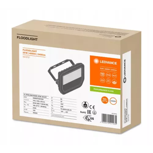 Naświetlacz LED 20W 4000K 2400lm IP65 biały FLOODLIGHT Ledvance 4
