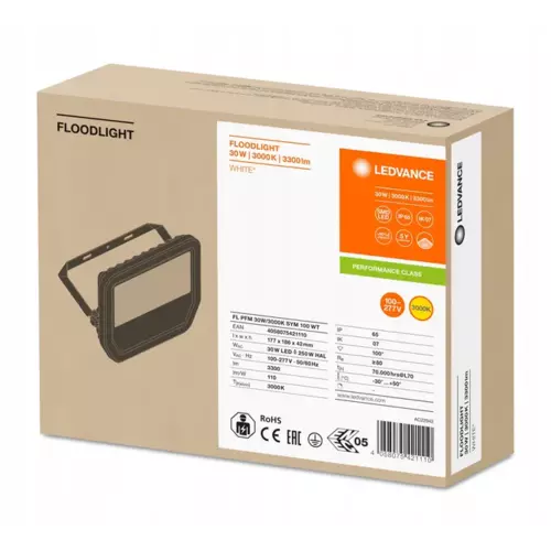 Naświetlacz LED 30W 3000K 3300lm biały IP65 Ledvance 4058075421110 2