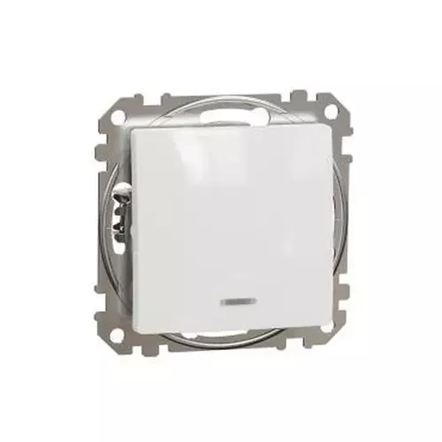 Łącznik 1-biegunowy z podświetleniem biały IP20 Sedna Schneider SDD111101L 6