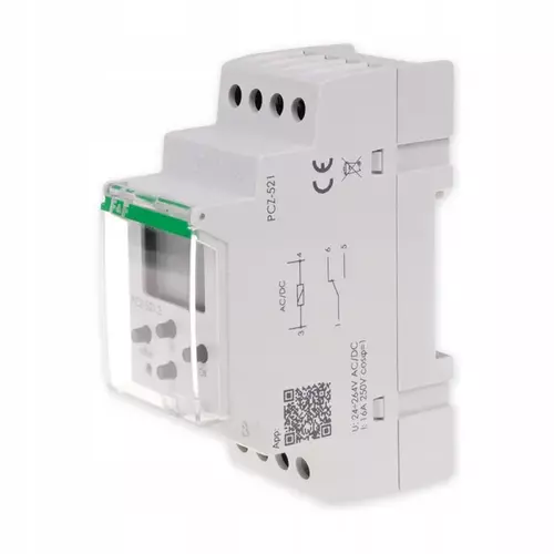 Zegar sterujący cyfrowy 16A tygodniowy jednokanałowy NFC 24-/DC | PCZ-521 2
