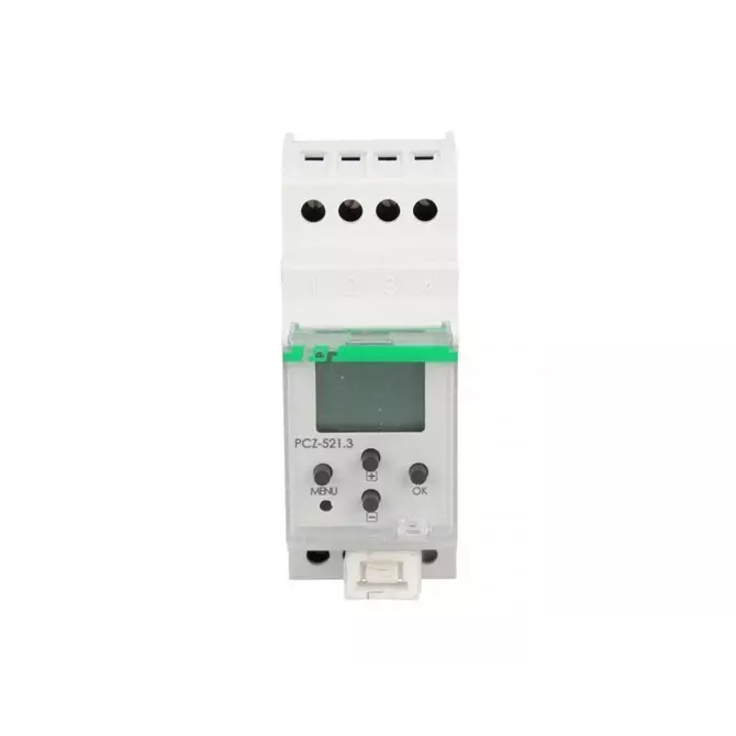 Zegar sterujący cyfrowy 16A tygodniowy jednokanałowy NFC 24-/DC | PCZ-521 1