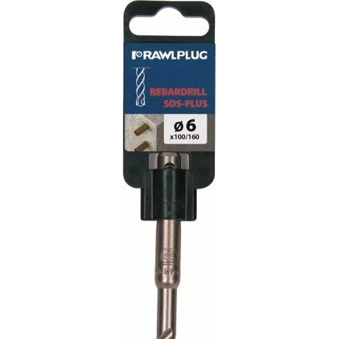 Wiertło do betonu 6x100x160mm REBARDRILL SDS PLUS Rawlplug RT-SDSR-6/160 1