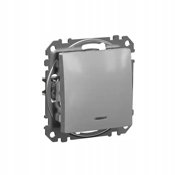 Przycisk z podświetleniem srebrny IP20 Sedna Design Schneider SDD113111L 1