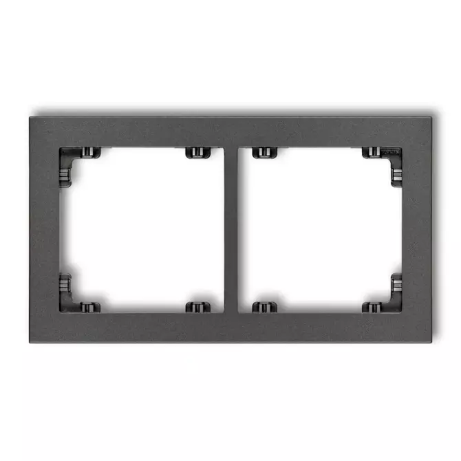 Ramka podwójna grafitowy | KARLIK ELEKTROTECHNIK | DECO | 11DR-2 1