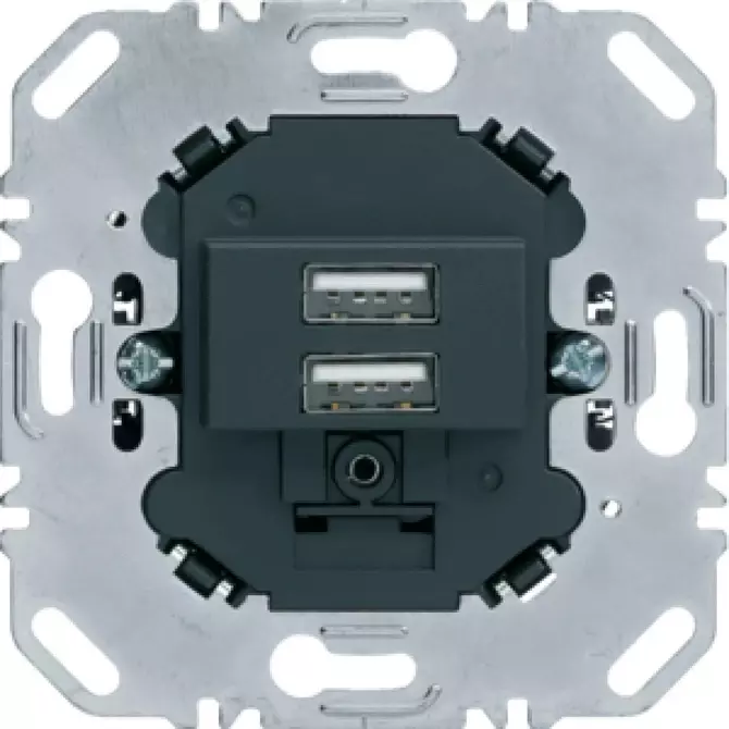 Mechanizm gniazda USB ładowania 3.0 A 230 V antracyt mat | 260205 1
