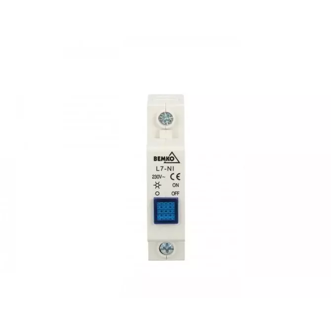 Lampka modułowa L7 niebieska 230V | BEMKO | A15-L7-NI 1