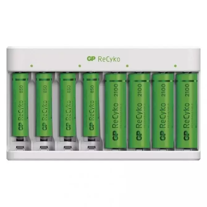 Ładowarka akumulatorów Eco E811 8 slotów + akumulatory 4 x AA | 1604881100 1