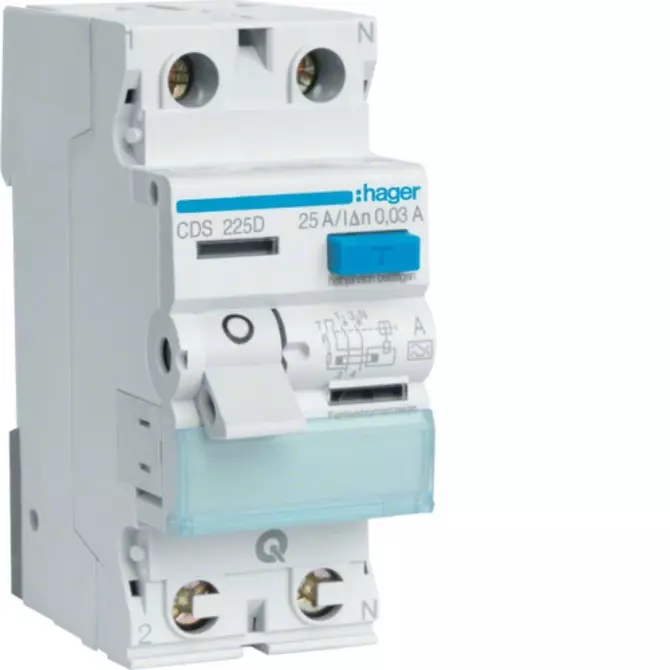 RCCB Wyłącznik różnicowoprądowy 1P+N 25A/30mA Typ A QuickConnect | CDS225D 1