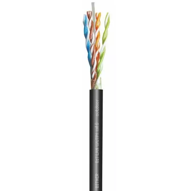 Kabel teleinformatyczny BiTLAN U/UTPf 4x2xAWG23 kat.6 zewnętrzny | TI0054 1
