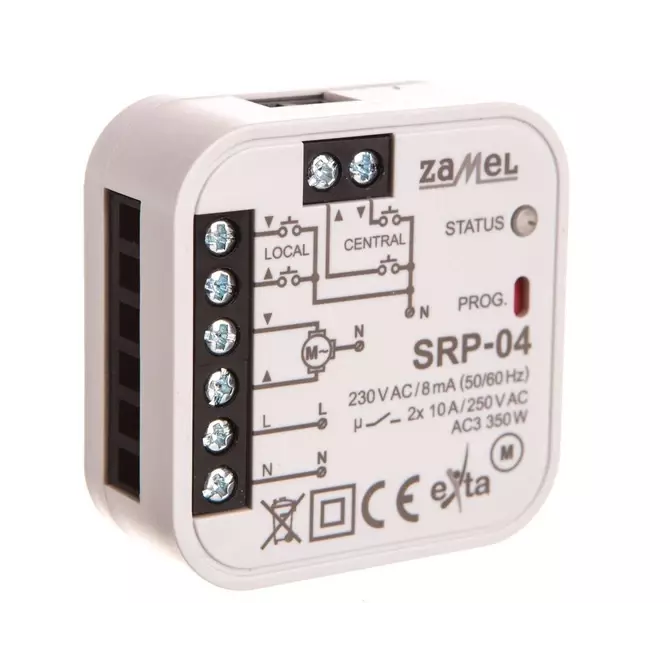 Sterownik rolet dopuszkowy przewodowy 10A 230V 350W SRP-04 | EXT10000225 1