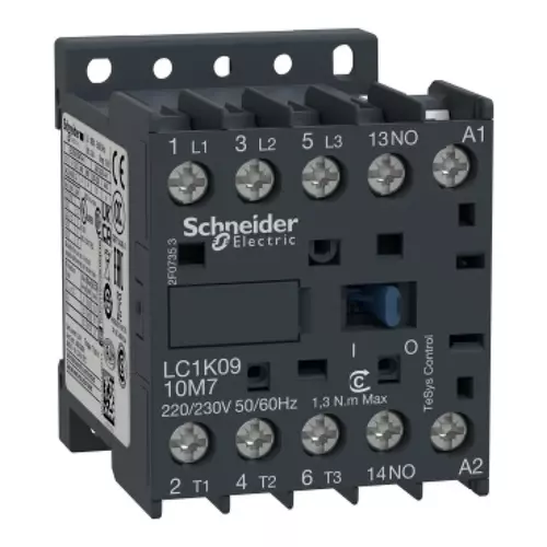 Stycznik miniaturowy 3P 1Z AC3 9A cewka 50Hz | Schneider | LC1K0910P5 1