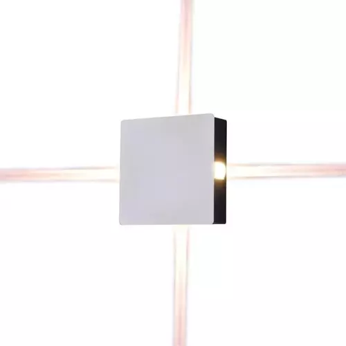 Kinkiet LED VT-704 4W 3000K 440lm IP65 Kwadrat Biały | 8209 1