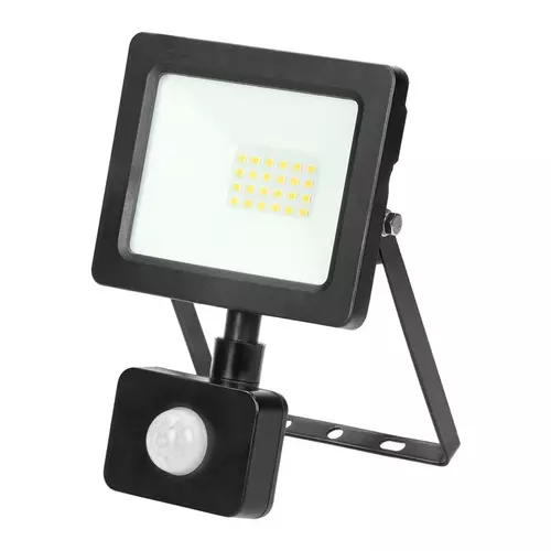 ALLED 20W Naświetlacz LED z PIR 1600lm IP44, 4000K Alu+szkło | FL/R-1 1