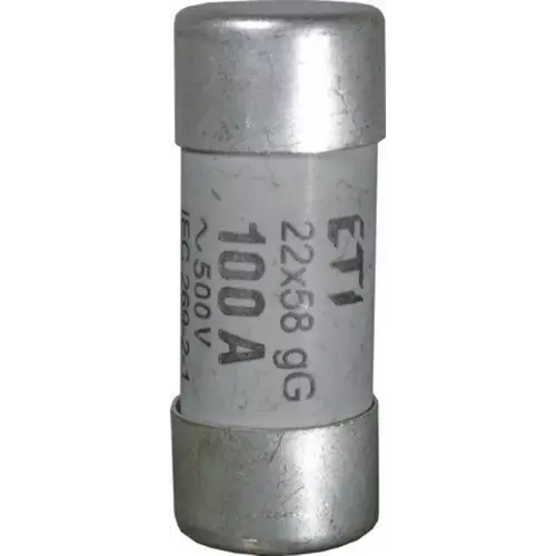 Wkładka topikowa cylindryczna CH22x58 gG 100A/500V ETI Polam 002640025 1