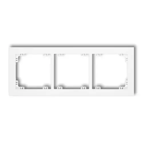 Ramka uniwersalna potrójna z tworzywa biały mat | DECO | 25DR-3 1