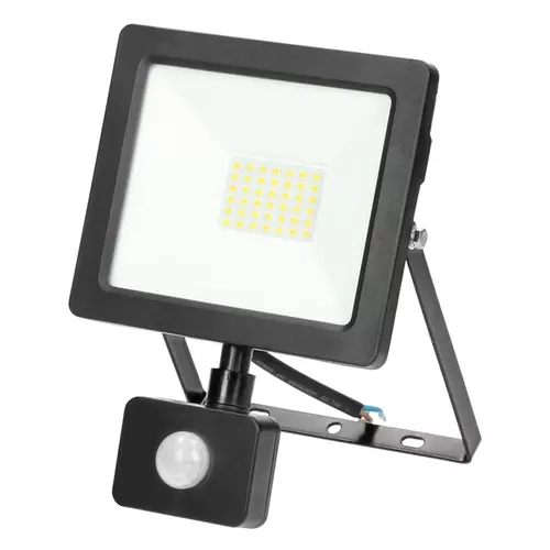 ALLED 30W Naświetlacz LED z PIR 2400lm IP44, 4000K Alu+szkło | FL/R-2 1