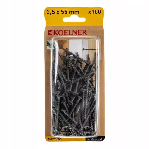 Wkręt do drewna płyt G-K 3,5x55 mm Koelner 100 szt. Rawlplug B-FT3555 1