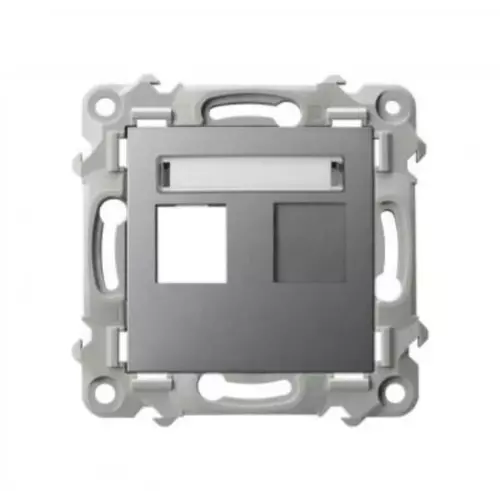 Obudowa gniazda pojedynczego typu Keystone prosta szary mat | GPK-1Z/p/70 1