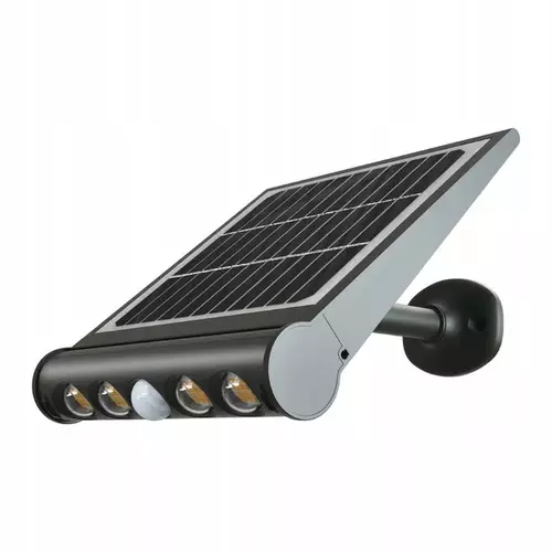 Solarny Naświetlacz LED z czujnikiem ruchu 8W 950lm 6000K czarny V-Tac 6850 1