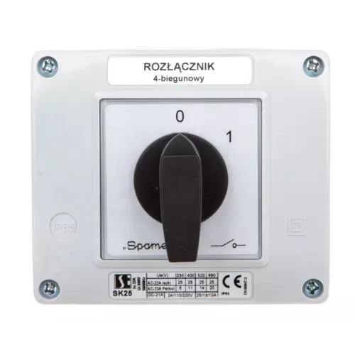 Łącznik krzywkowy 0-1 25A 4P w obudowie SK25-2.8210OB13 | SK25-2.8210\OB13 1