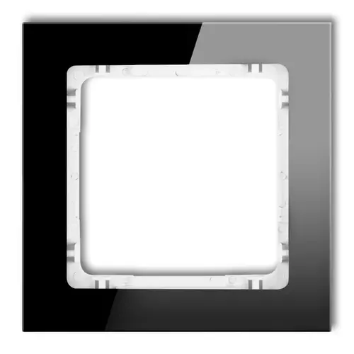 Ramka pojedyncza efekt szkła czarny | KARLIK ELEKTROTECHNIK | 12-0-DRS-1 1