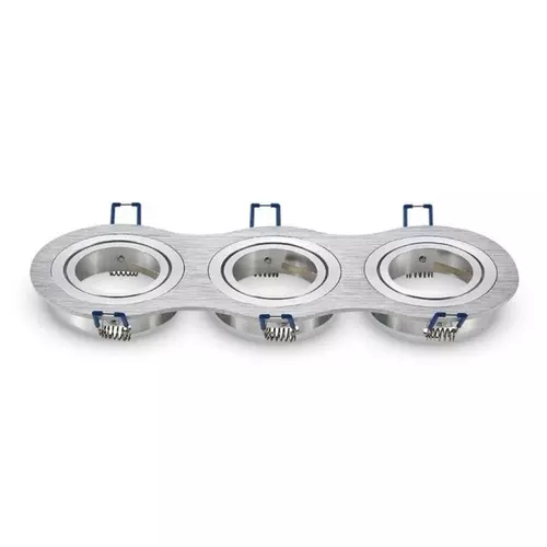 Oprawa punktowa Oczko 3xGU10 IP20 Okrągła Aluminiowa Szczotkowana | 3604 1