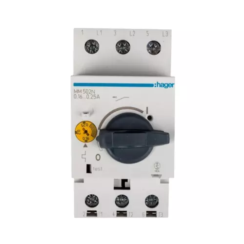 Wyłącznik silnikowy 3P 0,06kW 0,16-0,24A | HAGER POLO | MM502N 1