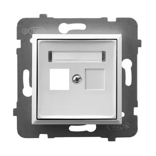 Obudowa gniazda pojedynczego typu Keystone prosta biały | GPK-1U/p/00 1