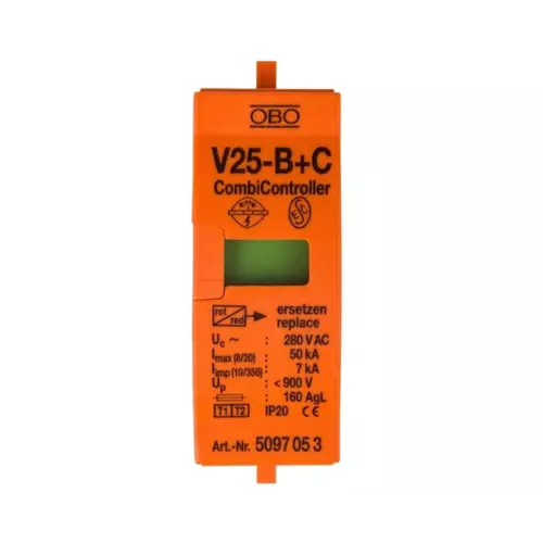 Wkładka ogranicznika przepięć B+C Typ 1+2 7kA V25-B+C Typ | TBS | 5097053 1