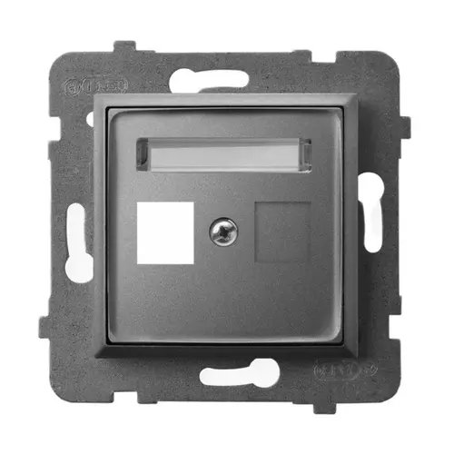 Obudowa gniazda pojedynczego typu Keystone prosta szary mat | GPK-1U/p/70 1