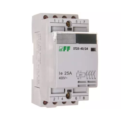 Stycznik modułowy 25A 4Z 0R | F&F | ST | ST25-40-24V 24V AC 1