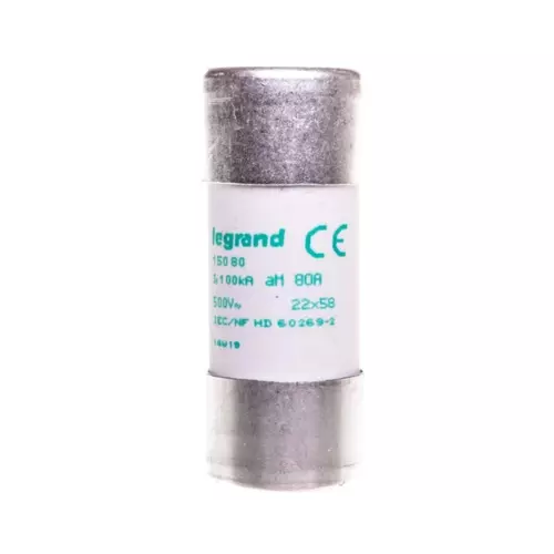 Wkładka bezpiecznikowa cylindryczna 22x58mm 80A aM HPC | LEGRAND | 015080 1