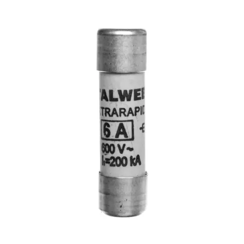 Wkładka bezpiecznikowa cylindryczna 10x38mm 6A aR 600V CH10UQ | 002625005 1