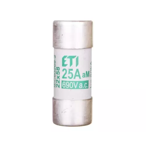 Wkładka bezpiecznikowa cylindryczna 22x58mm 25A aM 690V CH22 | 002641013 1